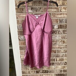 Cacique Sensual Satin Slip in Mauve Size 18/20 2X Lace Panels